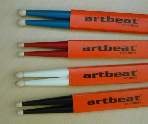 Artbeat coloured hornbeam drumsticks