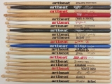 Baguettes batterie personnalis�es 20 paires economy hickory